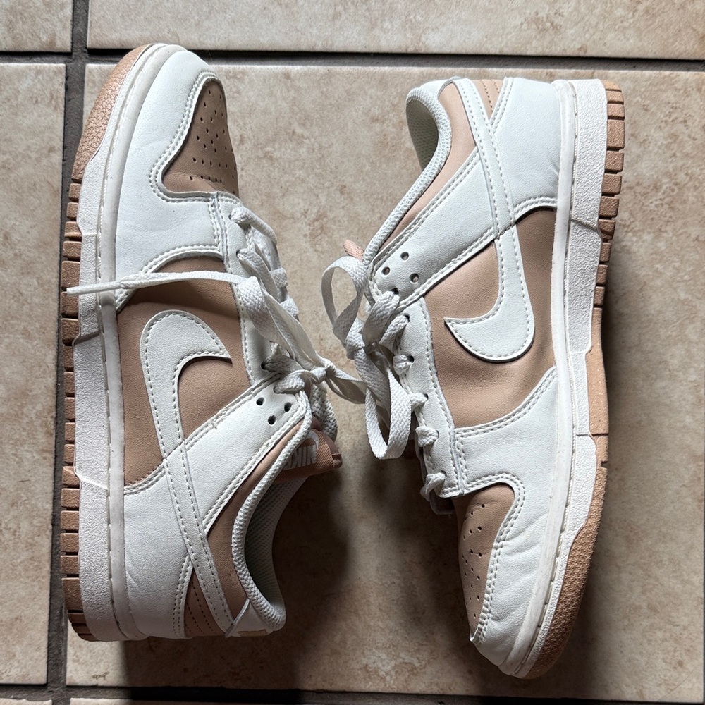 Nike Beige and White Sneakers